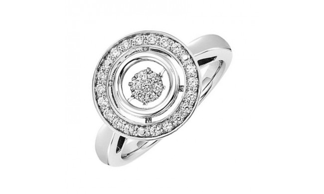 Gems One 10KT White Gold & Diamond Rhythm Of Love Fashion Ring  - 1/4 ctw