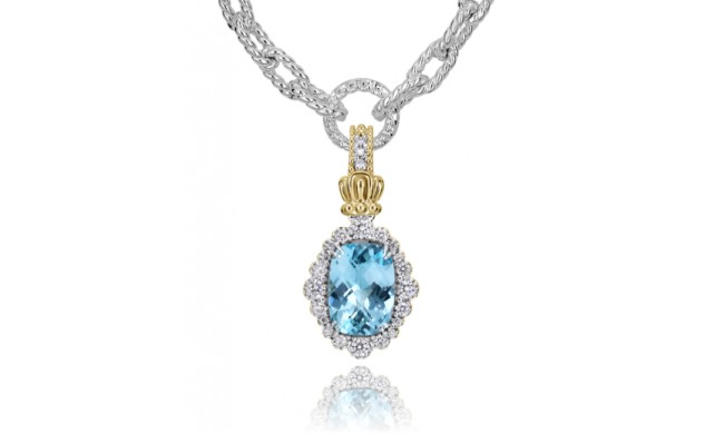 Vahan 14k Gold & Sterling Silver Sky Blue Topaz Pendant