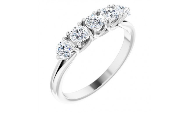 14K White 3/4 CTW Diamond Anniversary Band
