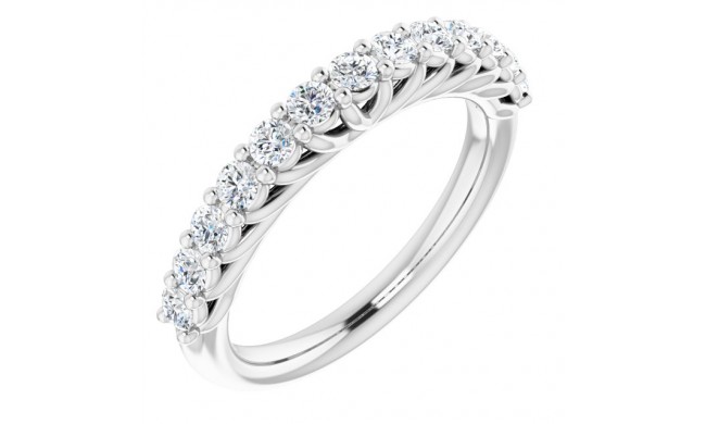 14K White 5/8 CTW Diamond Anniversary Band