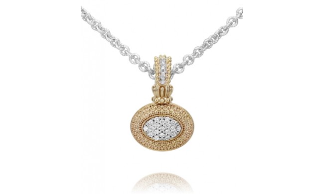 Vahan 14k Gold & Sterling Silver Diamond Pendant