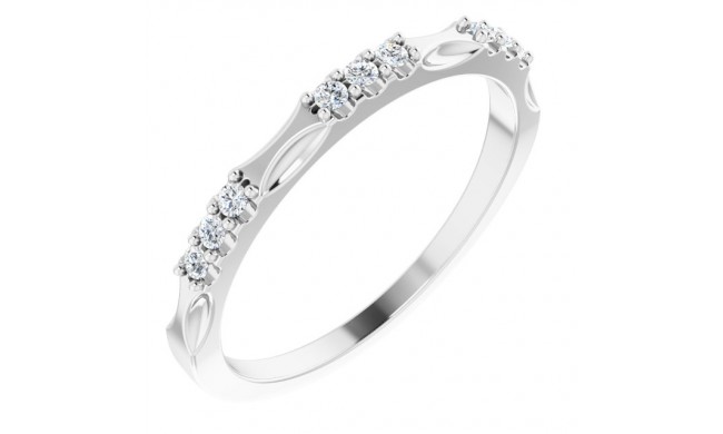 14K White 1/8 CTW Diamond Anniversary Band