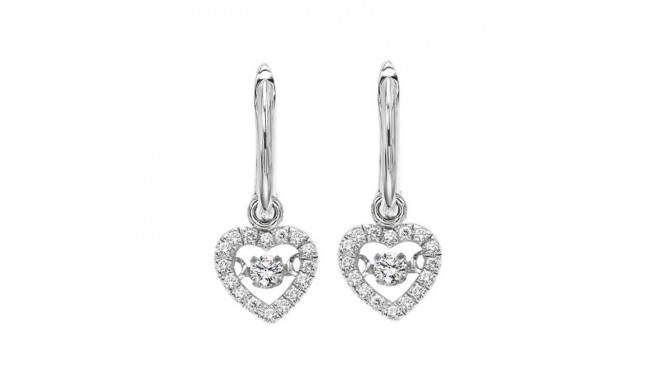 Gems One 10KT White Gold & Diamond Rhythm Of Love Fashion Earrings  - 1/5 ctw