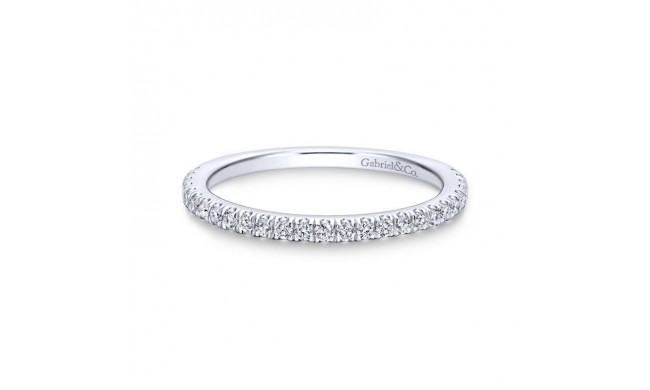 Gabriel & Co. 14k White Gold Contemporary Anniversary Wedding Band