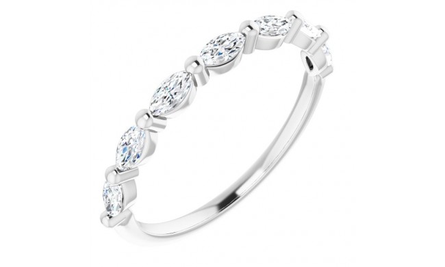 14K White 1/2 CTW Diamond Anniversary Band