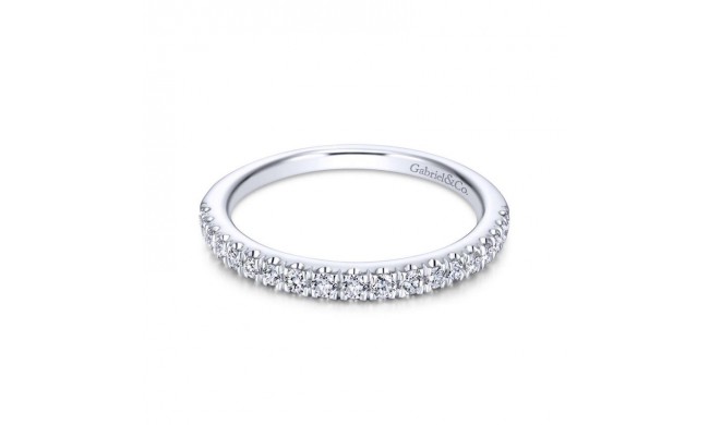 Gabriel & Co. 14k White Gold Contemporary Anniversary Wedding Band