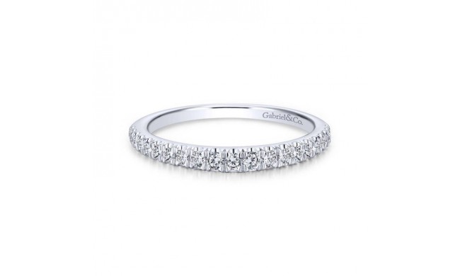 Gabriel & Co. 14k White Gold Contemporary Anniversary Wedding Band