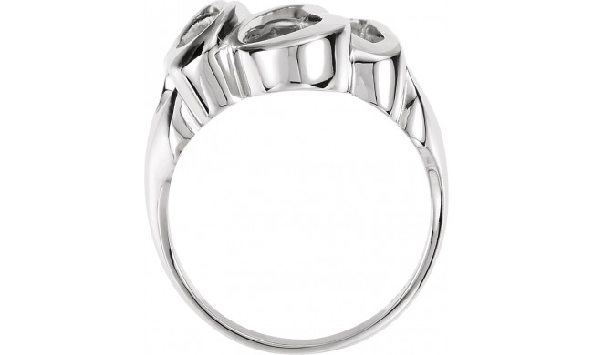 14K White Freeform Ring