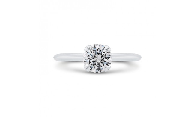 Shah Luxury 14K White Gold Solitaire Engagement Ring (Semi-Mount)