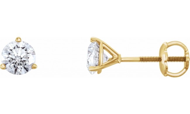 14K Yellow 3/4 CTW Diamond Earrings
