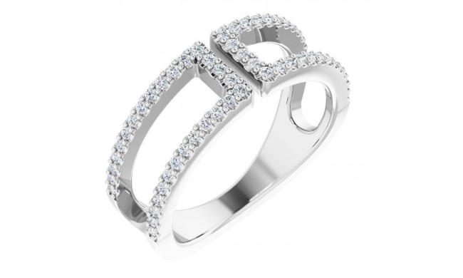 14K White 1/3 CTW Diamond Ring