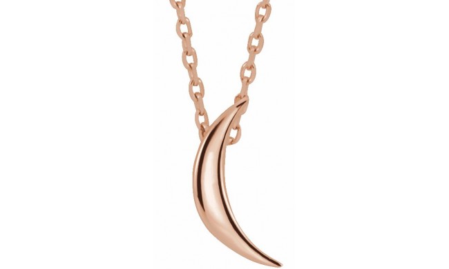 14K Rose Crescent 16-18 Necklace
