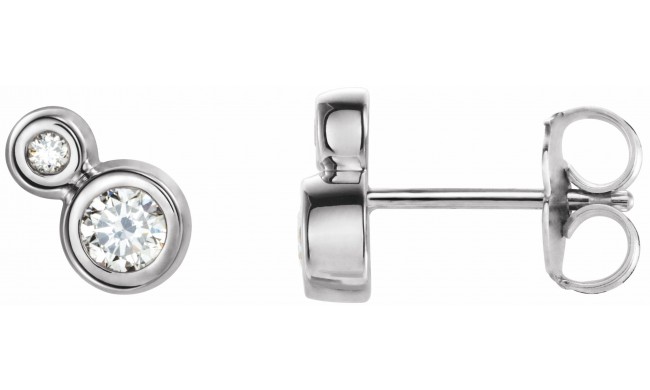 14K White 1/5 CTW Diamond Earrings
