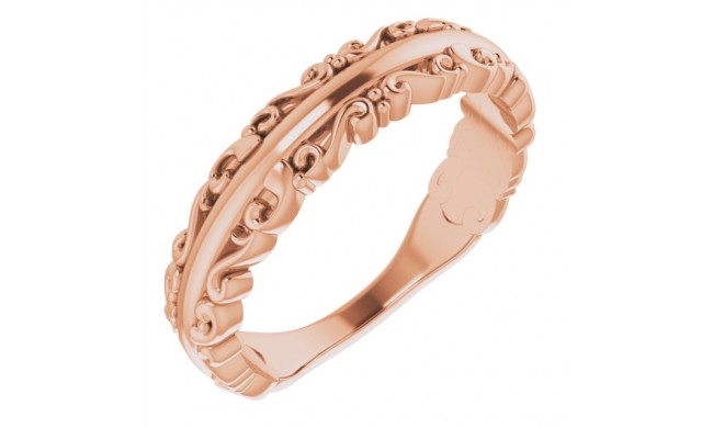14K Rose Stackable Ring