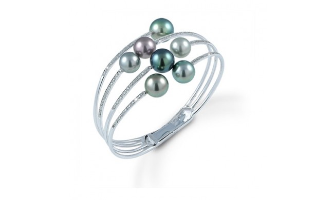 Imperial Pearl 14k White Gold Tahitian Pearl Bracelet