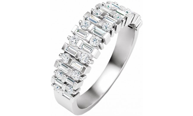 14K White 3/4 CTW Diamond Anniversary Band