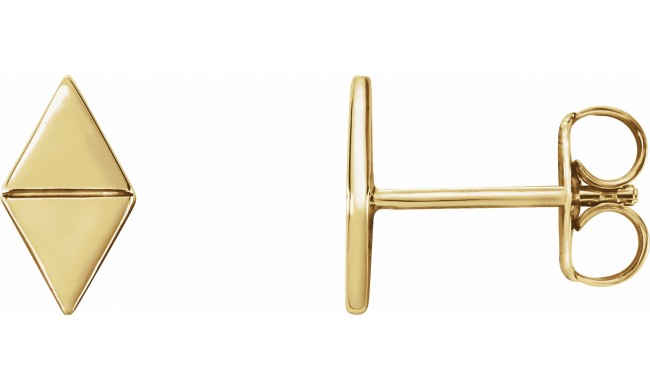 14K Yellow Geometric Earrings