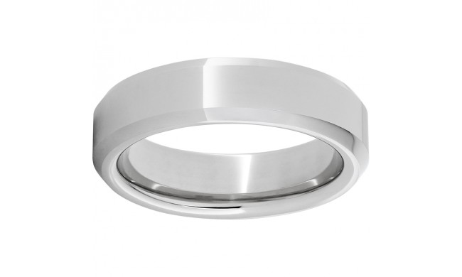 Serinium Beveled Edge Band with a Polish Finish