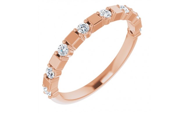 14K Rose 1/4 CTW Diamond Anniversary Band