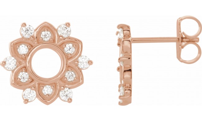 14K Rose 1/3 CTW Diamond Earrings