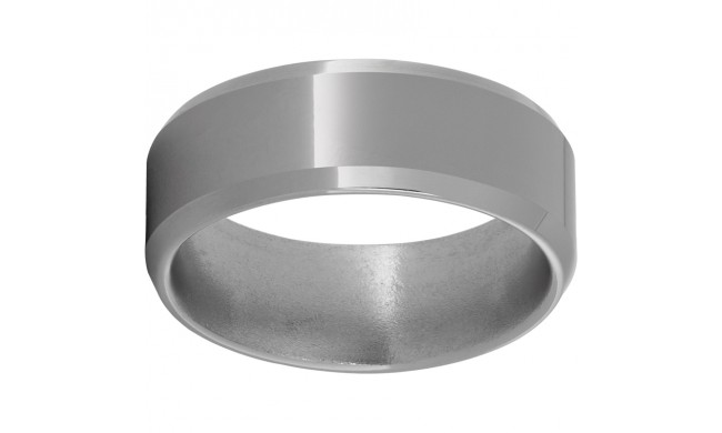 Titanium Beveled Edge Band with Polish Finish