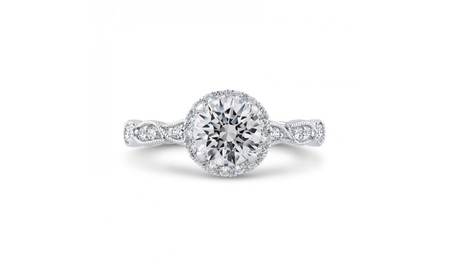Shah Luxury 14K White Gold Diamond Engagement Ring (Semi-Mount)