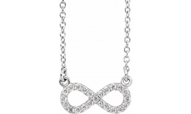 Platinum 1/8 CTW Diamond Infinity 16 1/2 Necklace