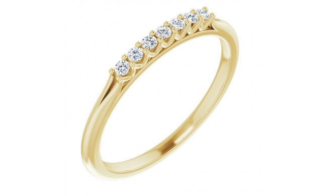 14K Yellow 1/10 CTW Diamond Anniversary Band