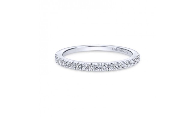 Gabriel & Co. 14k White Gold Contemporary Anniversary Wedding Band