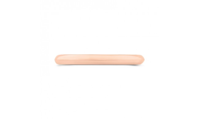 Shah Luxury 14K Rose Gold Plain Wedding Band
