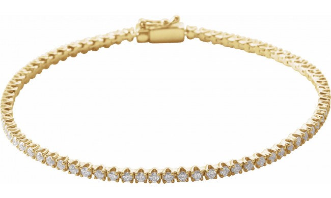 14K Yellow 2 CTW Diamond Line 7 Bracelet