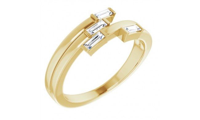 14K Yellow 1/4 CTW Diamond Geometric Ring