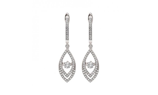 Gems One 14KT White Gold & Diamond Rhythm Of Love Fashion Earrings  - 1/2 ctw