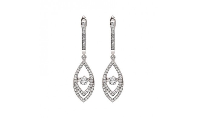 Gems One 14KT White Gold & Diamond Rhythm Of Love Fashion Earrings  - 1/2 ctw