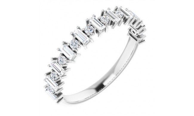 14K White 1/2 CTW Diamond Anniversary Band