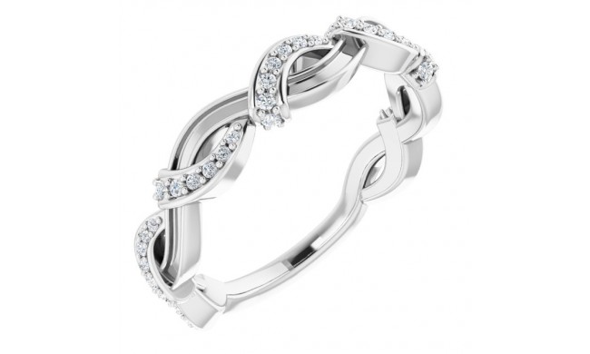 14K White 1/6 CTW Diamond Anniversary Band