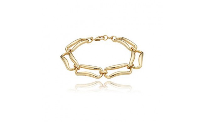 Carla 14k Yellow Gold Rectangle Link Bracelet