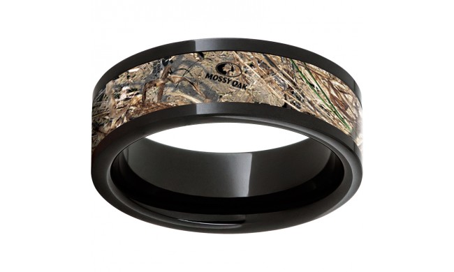 Black Diamond Ceramic Pipe Cut Band with Mossy Oak Duck Blind Inlay