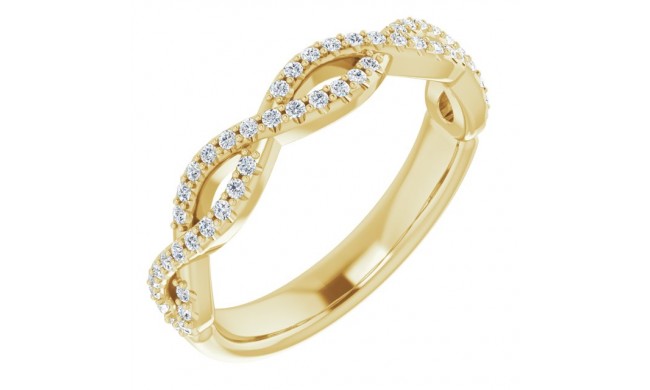 14K Yellow 1/5 CTW Diamond Anniversary Band