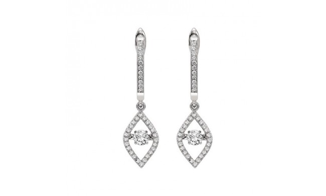 Gems One 14KT White Gold & Diamond Rhythm Of Love Fashion Earrings  - 1/2 ctw