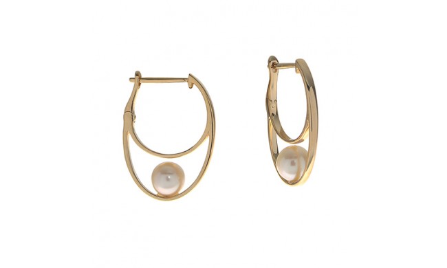 Imperial Pearl 14K Yellow Gold Freshwater Pearl Earring