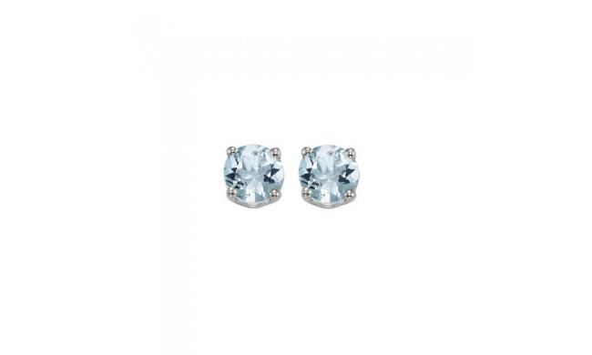 Gems One 14Kt White Gold Aquamarine (1 Ctw) Earring