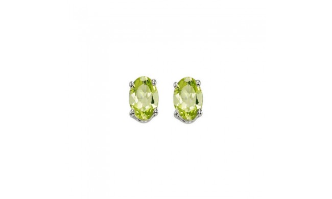 Gems One 14Kt White Gold Peridot (1 Ctw) Earring