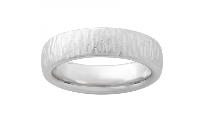 Serinium Domed Band with Bark Hand Finish