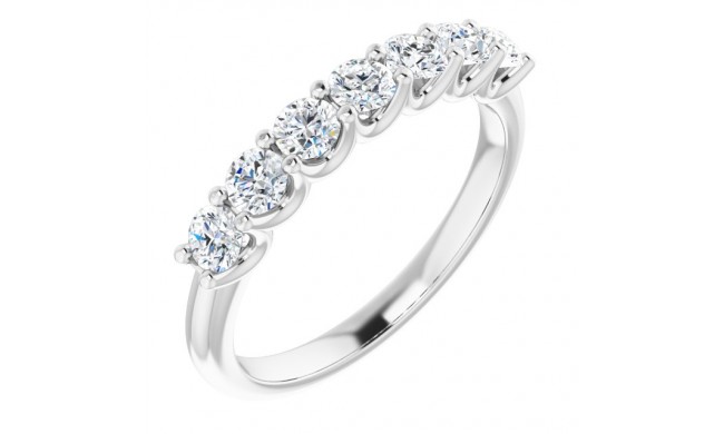 14K White 1/2 CTW Diamond Anniversary Band