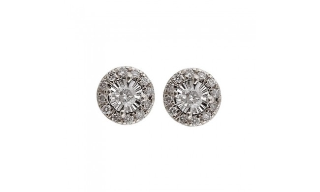 Gems One 14Kt White Gold Diamond (1/8Ctw) Earring