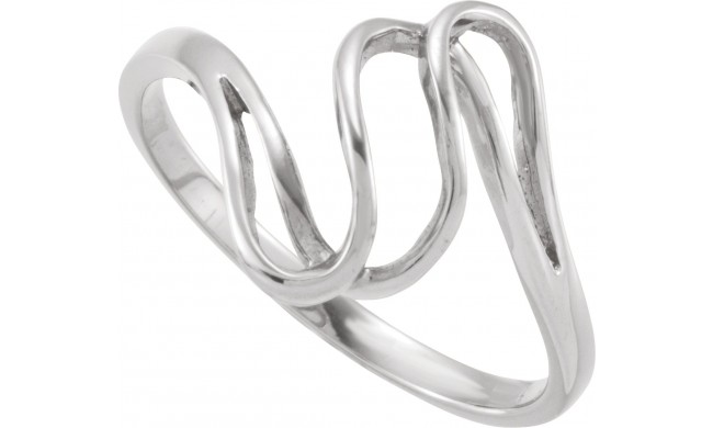 14K White Metal Fashion Ring