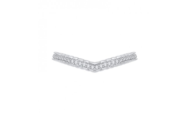 Shah Luxury 14K White Gold Round Diamond Wedding Band