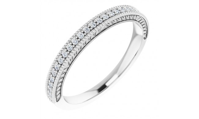 Platinum 1/10 CTW Diamond Anniversary Band
