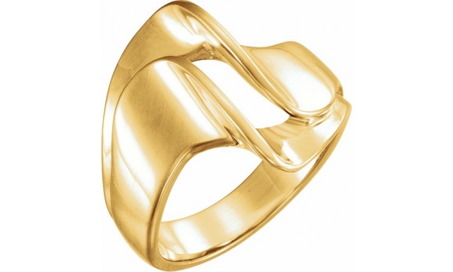 14K Yellow 18 mm Freeform Remount Ring